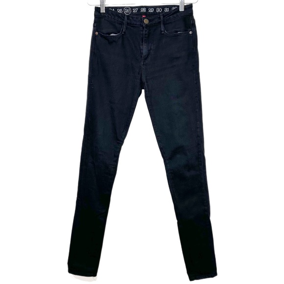 Earnest Sewn Black Skinny Mid Rise Jeans - Brand Carried by Anthropologie - Picture 1 of 6